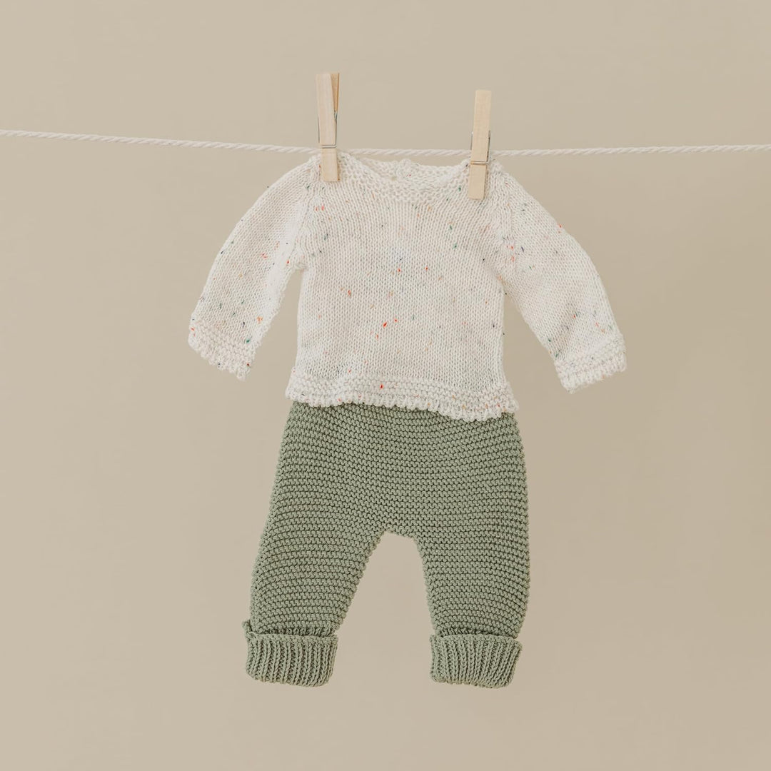 Miniland Set aus recycelten Strickwaren für 32 cm grosse Puppe Miniland Dolls – Pullover und Hose