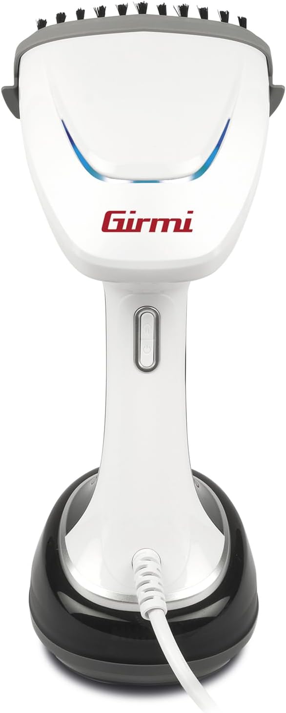 Girmi ST92 Reise-Dampfbügeleisen, Vertikaldampfer, 1700 W, Edelstahlsohle, 360-cc-Kapazität, Automat