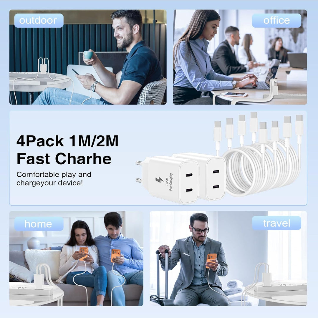 45W Ladegerät USB C Schnellladekabel für iPhone 17 16 15 Pro Max 17 15 16e Plus,iPad 13/11/10th,MFi-