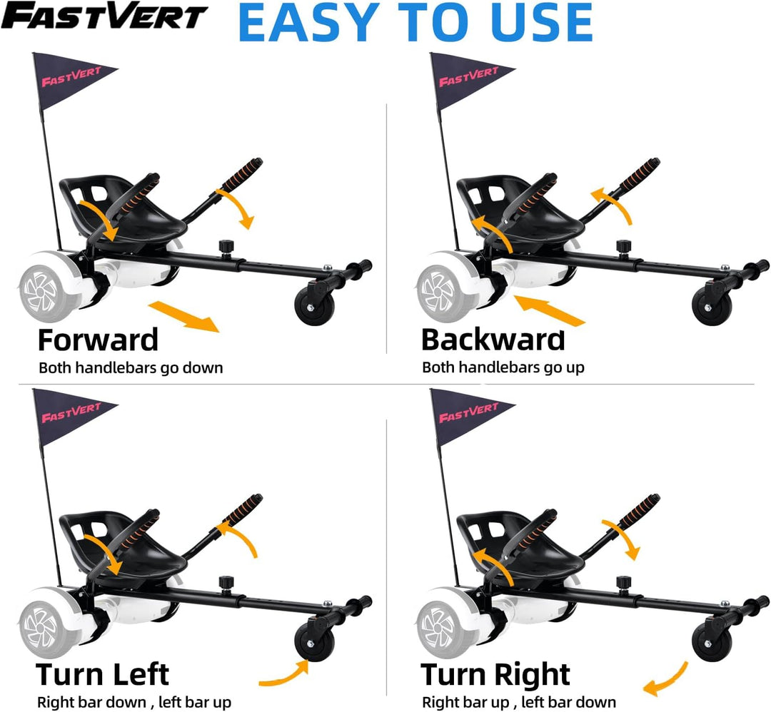 Fastvert Hoverboard Sitz Zubehör Verwandelt Ihr Hoverboard in einen Go Kart, so Macht das Treiben vi