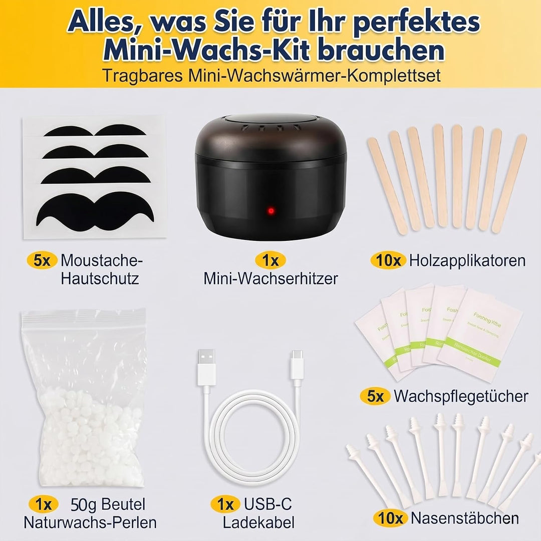 Nasenhaarentferner Wachs Set, Nasenhaar Wachs Waxing Set, Nasenwachs Haarentfernung Set für Männer u