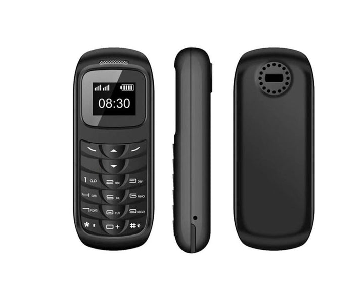 MiRUSI Kleinstes Mini-Handy GSM Unlocked BM70 Handy (Schwarz), Schwarz