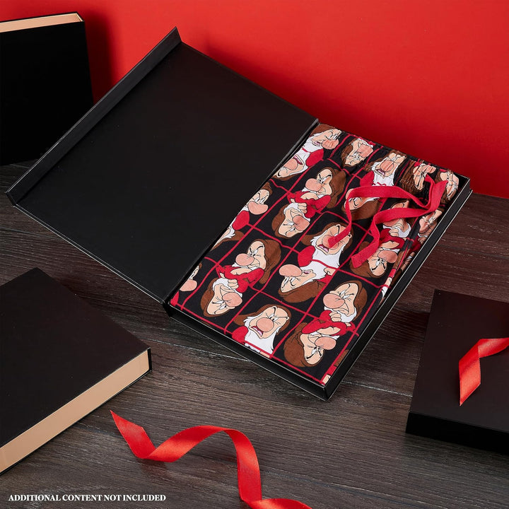 Disney Herren Lang Pyjamahose, Bequeme Loungewear PJs mit Taschen - Geschenke für Ihn XL Rot Grumpy,