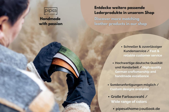 Ledergriffe in 30 Farben für alle Möbel, handgemachte Möbelgriffe aus Leder, massgeschneiderte Schra