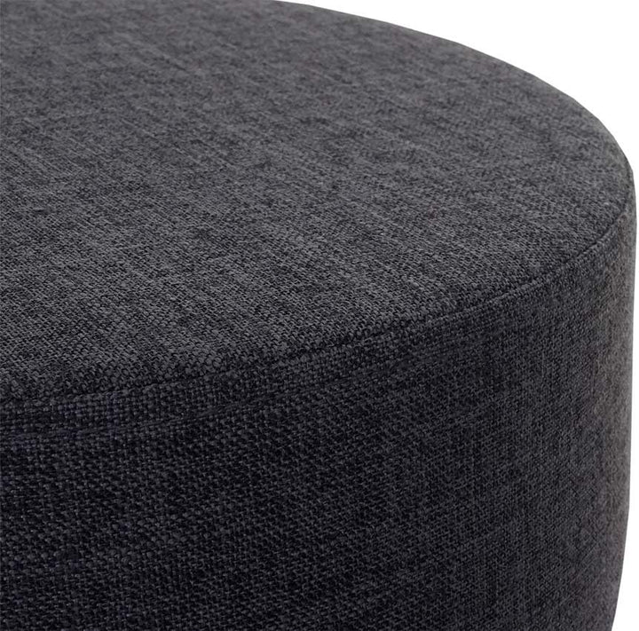 Mendler Hocker HWC-C22, Sitzhocker Schminkhocker, höhenverstellbar Ø 35cm - Textil, dunkelgrau