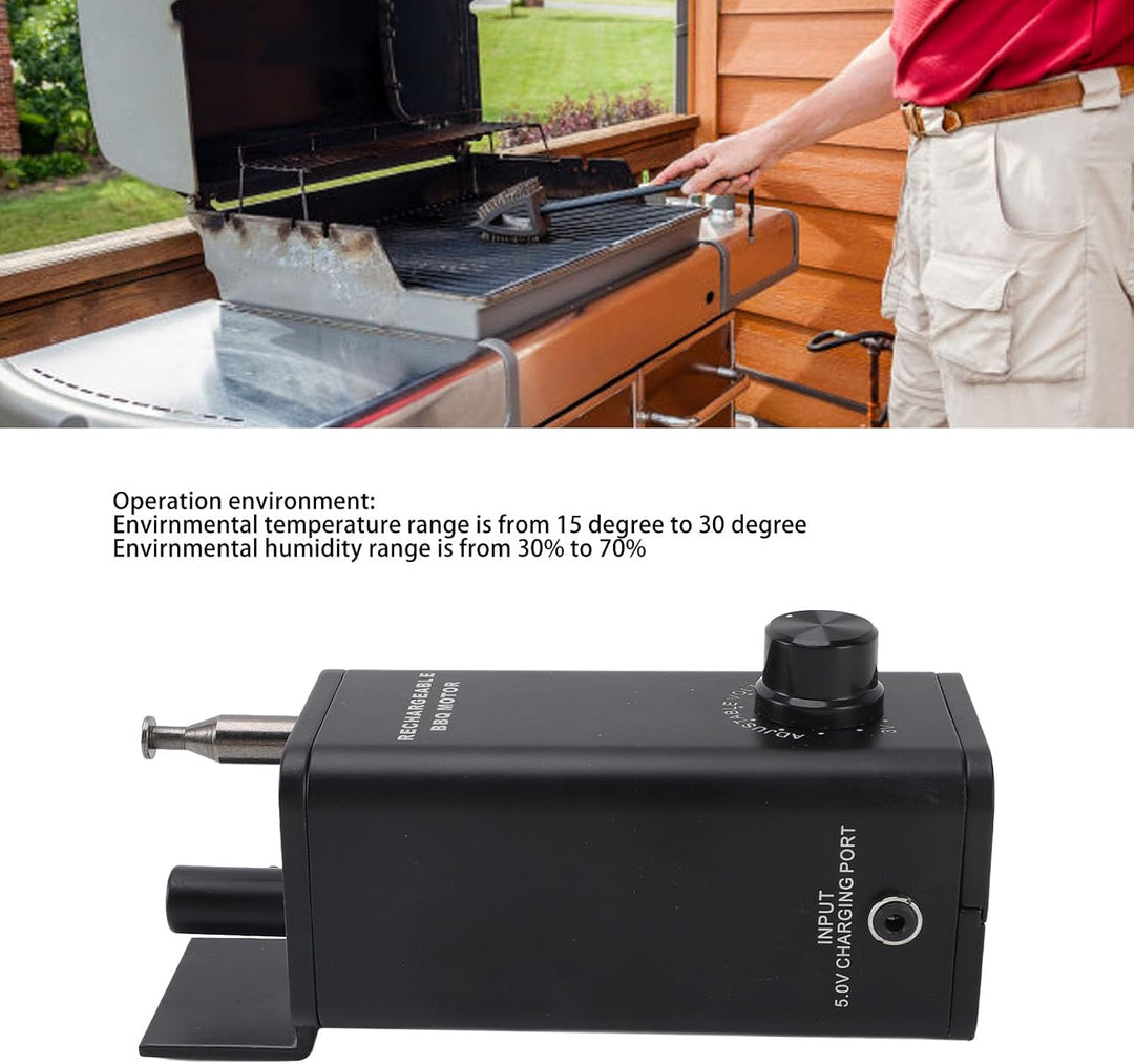 Mumusuki 10 W Rotisserie-Motor, Aluminiumlegierung, 3 Bis 12 V, Elektrischer Grillmotor mit Wiederau