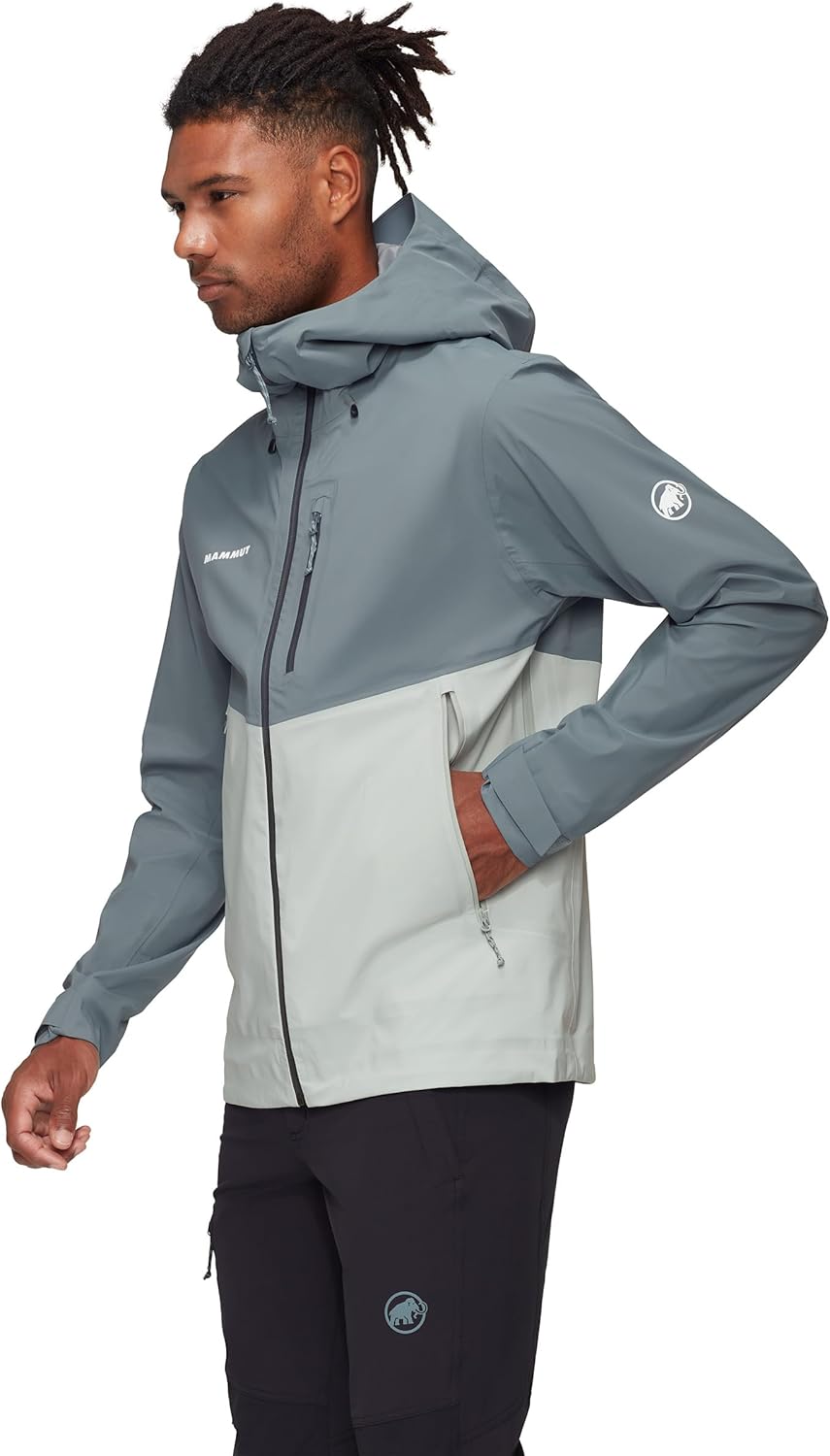 Mammut Herren Alto Guide Hooded Hardshelljacke mit Kapuze L Silver Sage-strata, L Silver Sage-strata