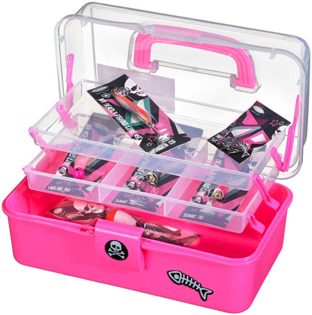 Fladen Wilderness Angelkoffer für Kinder, Farbe:pink