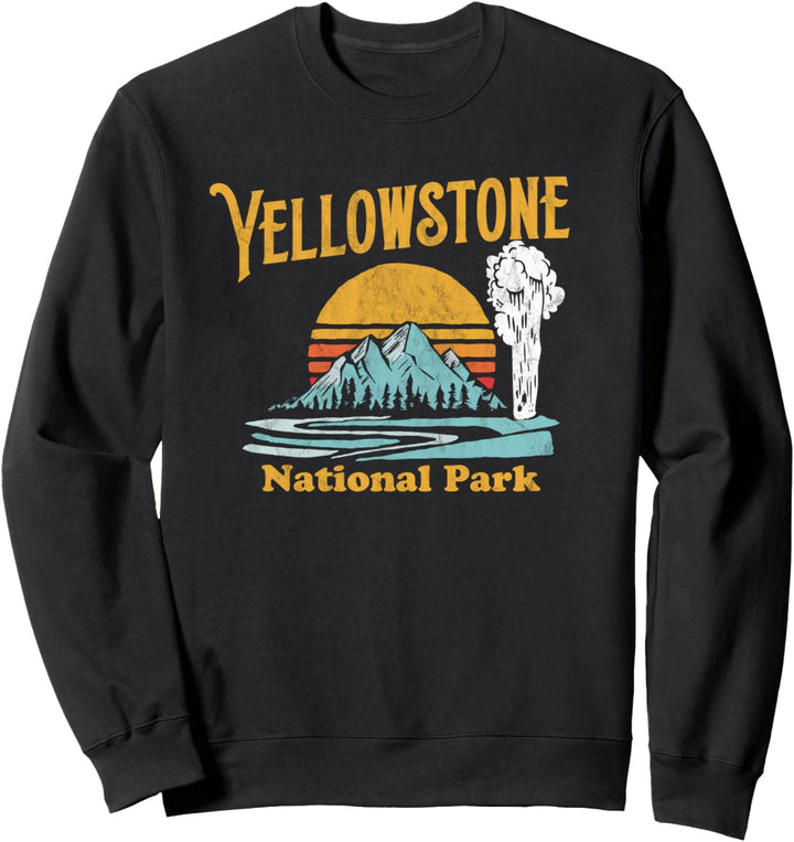 Vintage Yellowstone National Park Retro 80's Graphic Sweatshirt