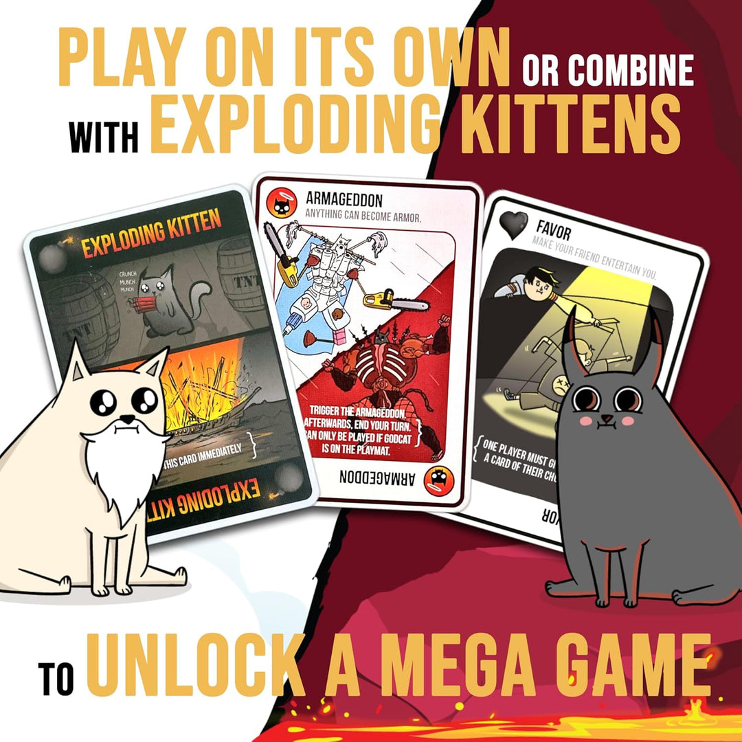 Exploding Kittens - Good vs. Evil - 2-5 Players - Ages 7+ - Inspired by Netflix Show - High Stakes F