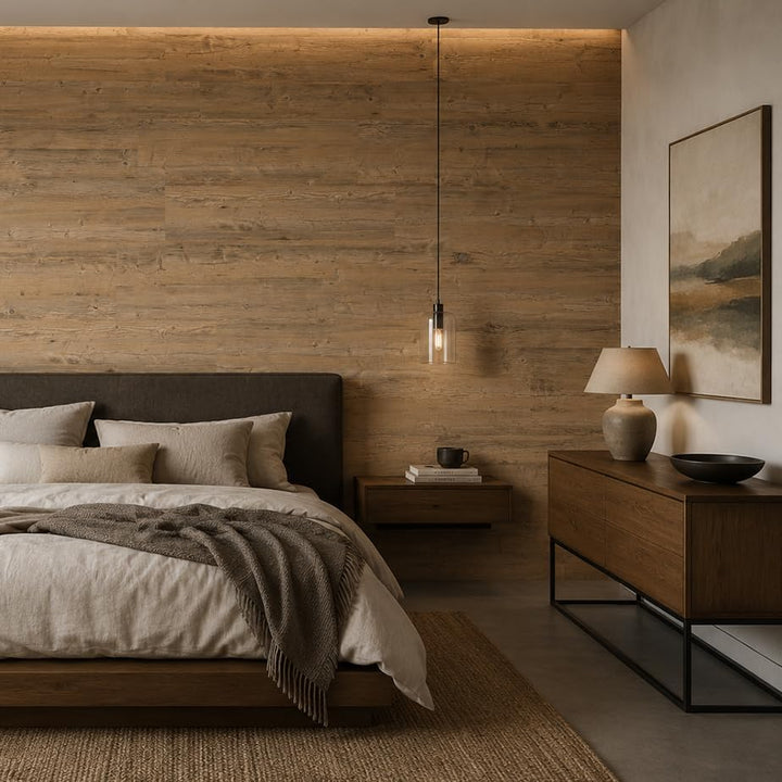 SUN WOOD Stick-it Holz Wandverkleidung selbstklebend Altholz Design STALLGRAU 60-3 Wandpaneele zum K