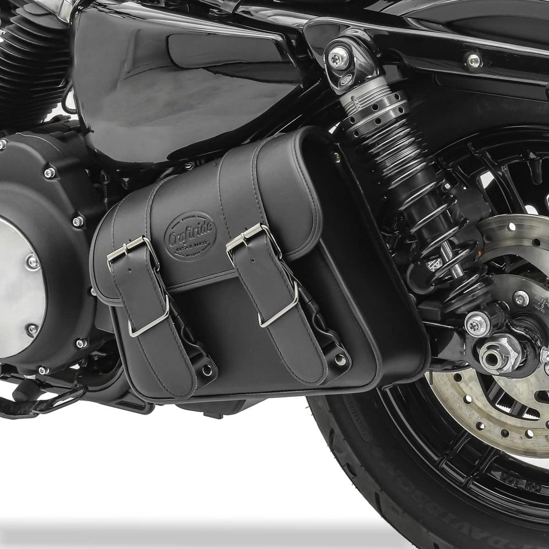 BS-Motoparts Satteltasche für Hyosung Aquila GV 125 Montana Schwarz Links
