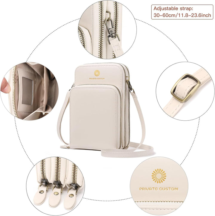 SENDEFN Handytasche zum Umhängen - Handy Umhängetasche Damen Handytasche Leder Handytasche mit Geldb