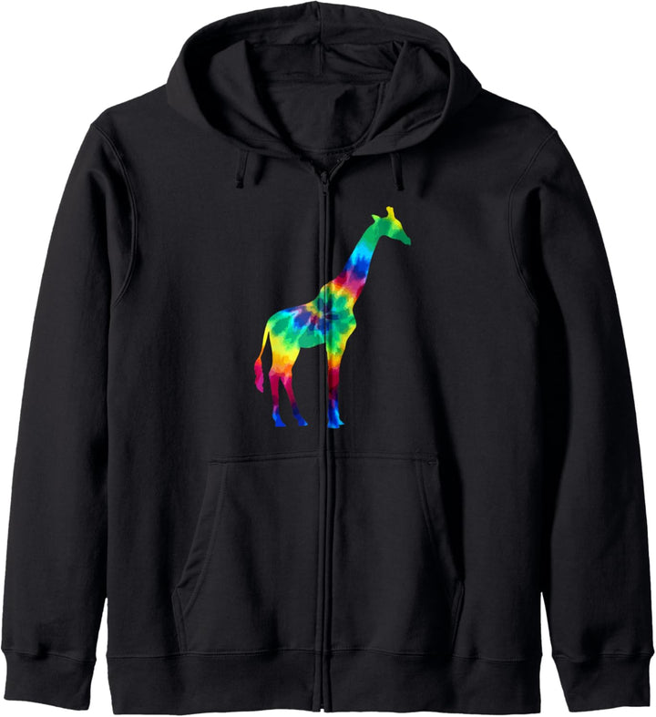 Giraffe Tie Dye Vintage Hippie Giraffe Kapuzenjacke
