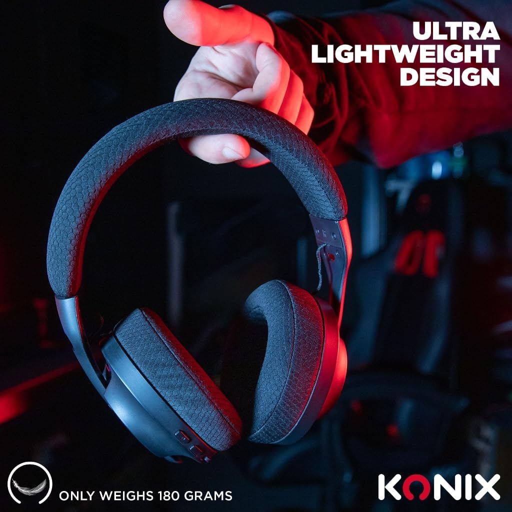 Konix Pulsar ultraleichtes Gaming-Headset 180 g für PC - 40 mm Lautsprecher - Mikrofon - Bluetooth/U
