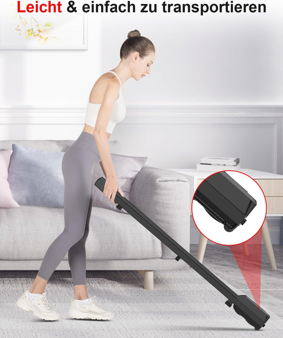 Dskeuzeew Walking Pad Laufpad - Laufband für Zuhause Gehband Walkpad Lauf Laufbänder Schwarz, Schwar