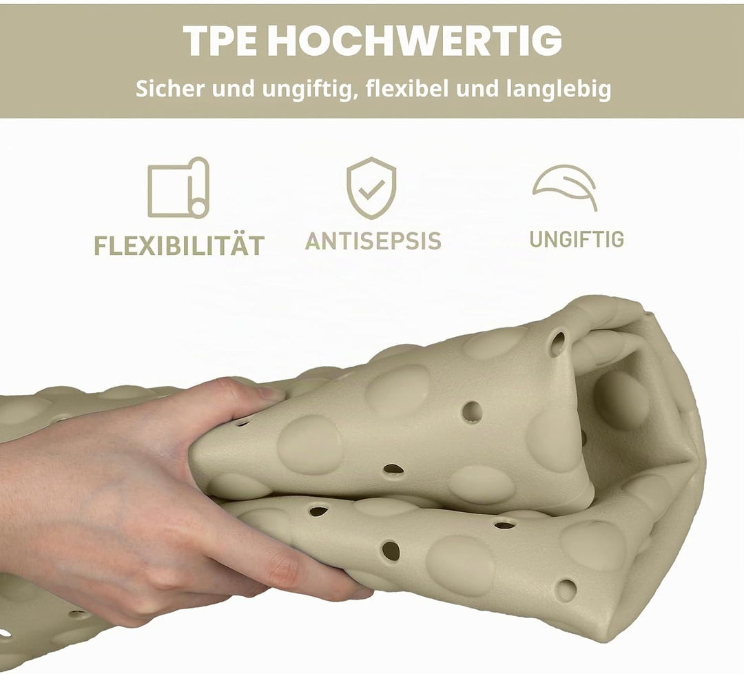 Lurowo Duschmatte rutschfest Eckduschmatte 70 * 70cm, Duscheinlage Dreieckig mit Saugnäpfe für Eckdu