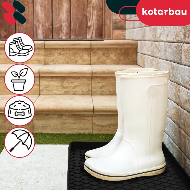 KOTARBAU® 2er Set Schuhabtropfschale - 40 x 80 cm - Abtropfmatte für Schuhe - Schuhablage für Herbst