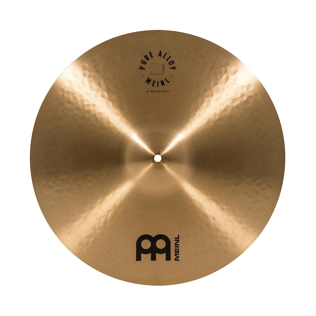 Meinl Cymbals Pure Alloy Crash Medium 18 Zoll (Video) Schlagzeug Becken (45,72cm) Pure Alloy Bronze,