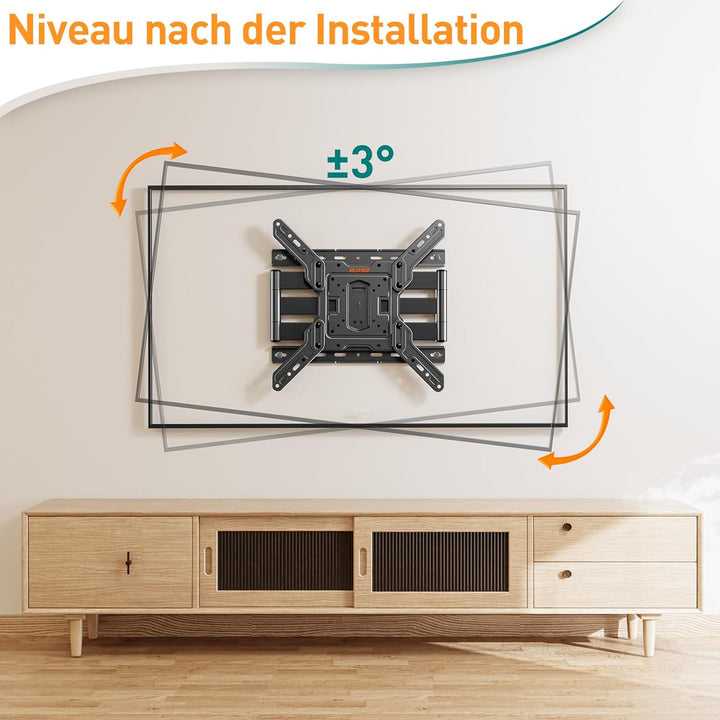 ELIVED Ultra Slim TV Wandhalterung für 26-60 Zoll Fernseher, Low Profile Wandhalterung TV schwenken