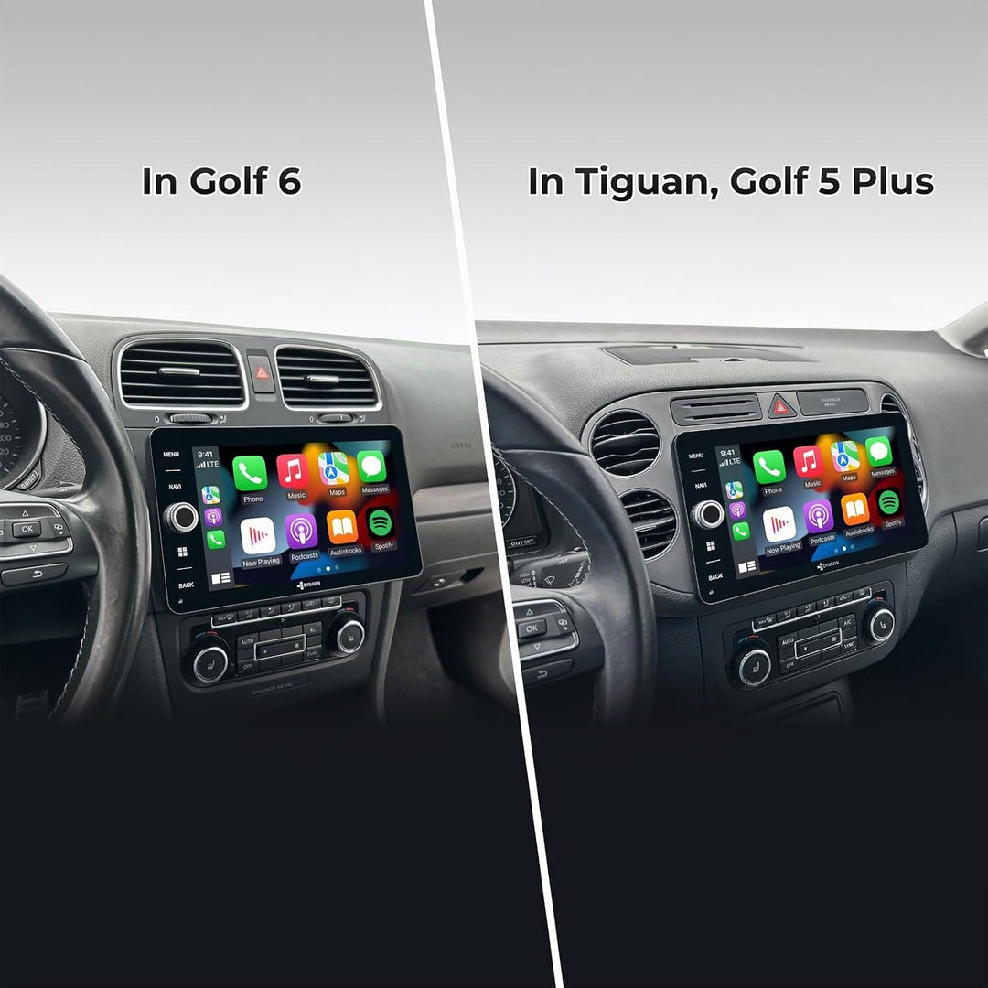 DYNAVIN Android Autoradio Navi für VW Caddy Golf 6 Golf 5 Plus Tiguan Sharan Polo, 9 Zoll Radio mit