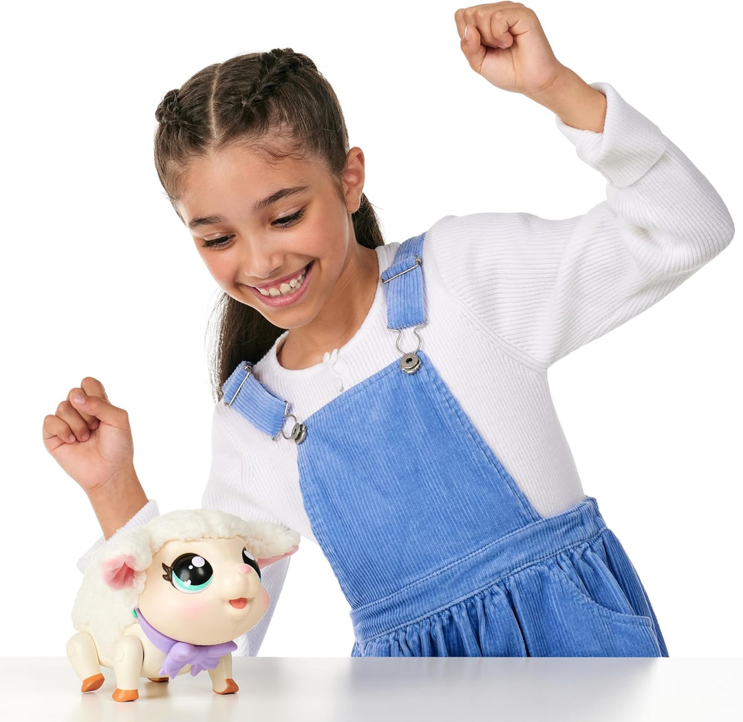 Little Live Pets Schäfchen Snowie: Interaktives Spielzeug-Lamm mit weichem Stofffell, das läuft und