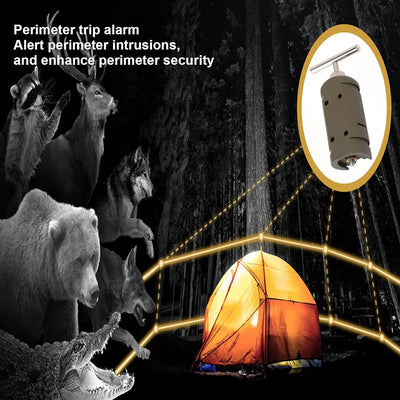 Perimeter Trip Alarm,12 Gauge Camping Trip Alarm, 360º Abdeckung Lauter Ton, Frühwarnung Sicherheits