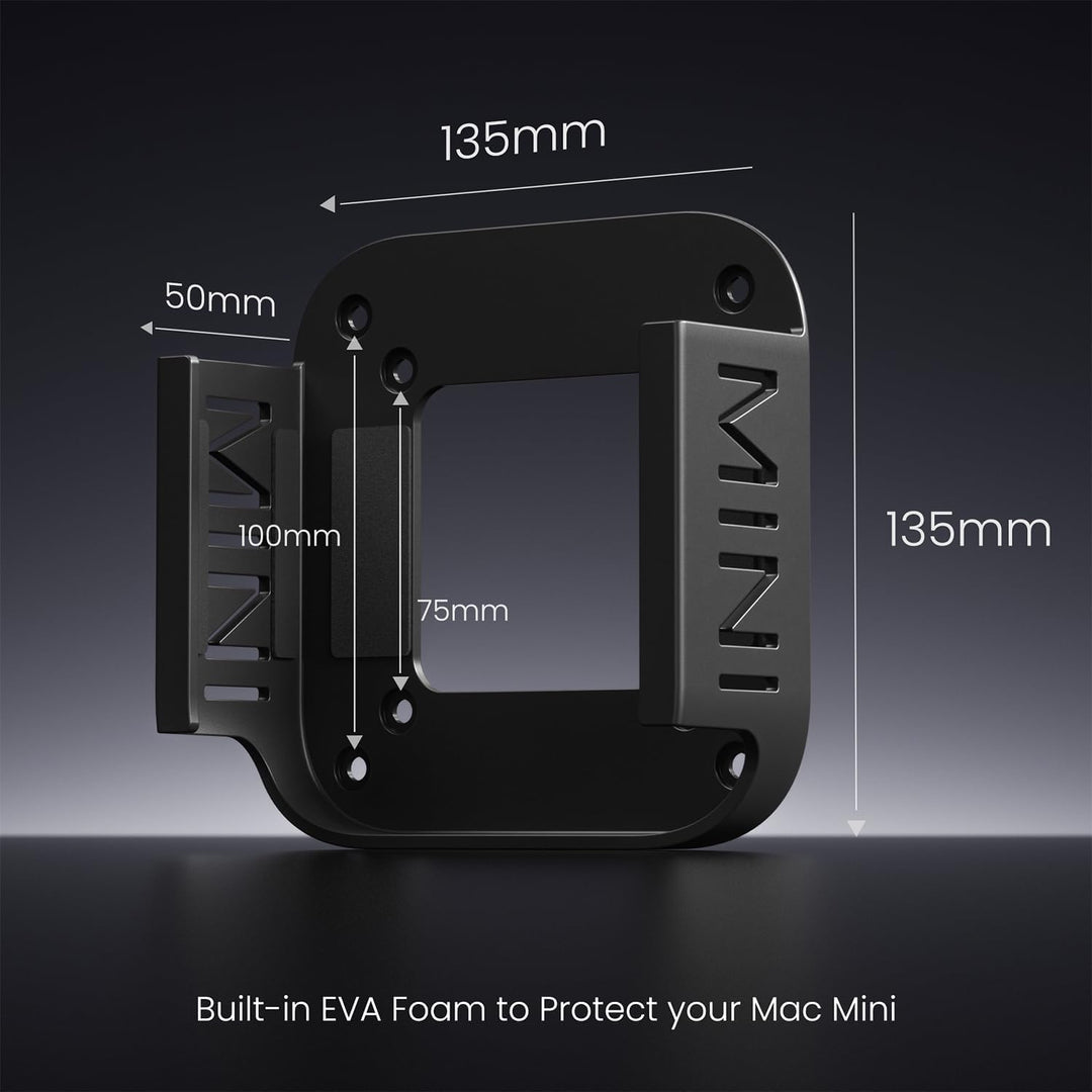 Fasgear ABS Plastik VESA Halterung für Mac-mini M4 /Pro 2024,Halterung Unter Schreibtisch ohne Bohre