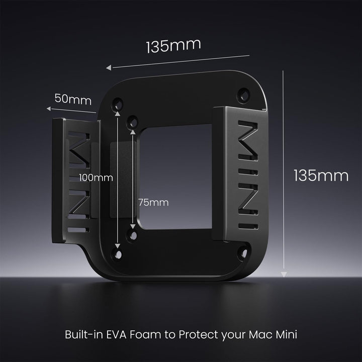 Fasgear ABS Plastik VESA Halterung für Mac-mini M4 /Pro 2024,Halterung Unter Schreibtisch ohne Bohre