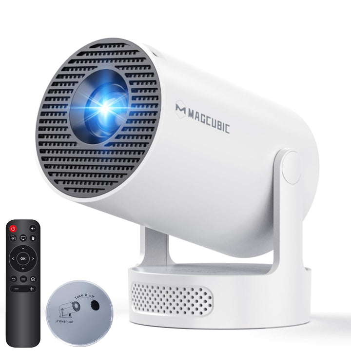Magcubic Mini Beamer 4K HY300pro+, Unterstützt Smart Beamer Android 14 Auto Trapezkorrektur, Beamer