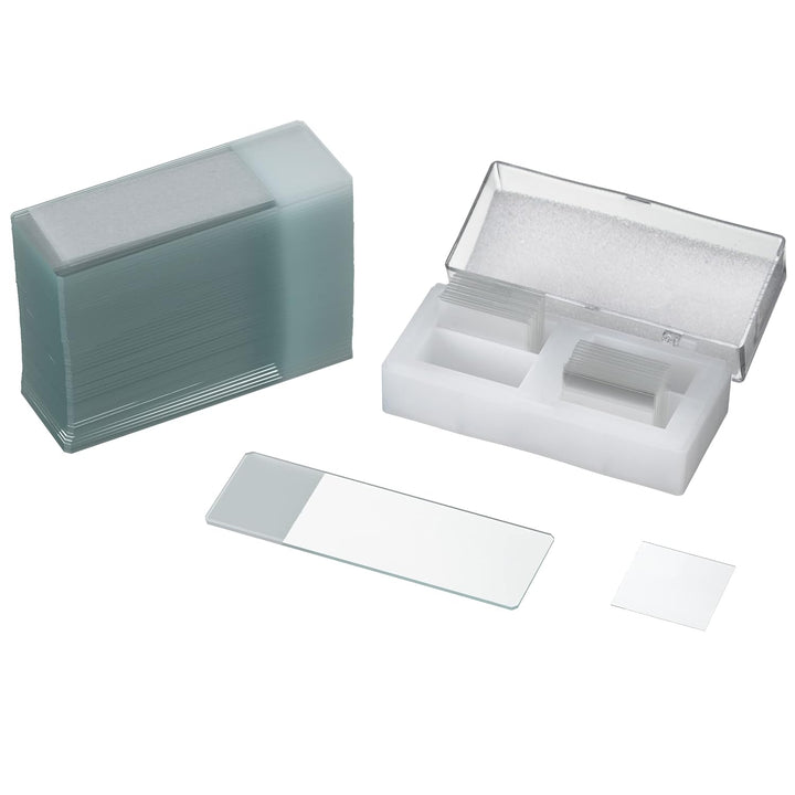 Bresser Mikroskop Objektträger 50 Stück und Borsilikatglas 3.3. Deckgläser 22x22mm 100 Stück & Mikro