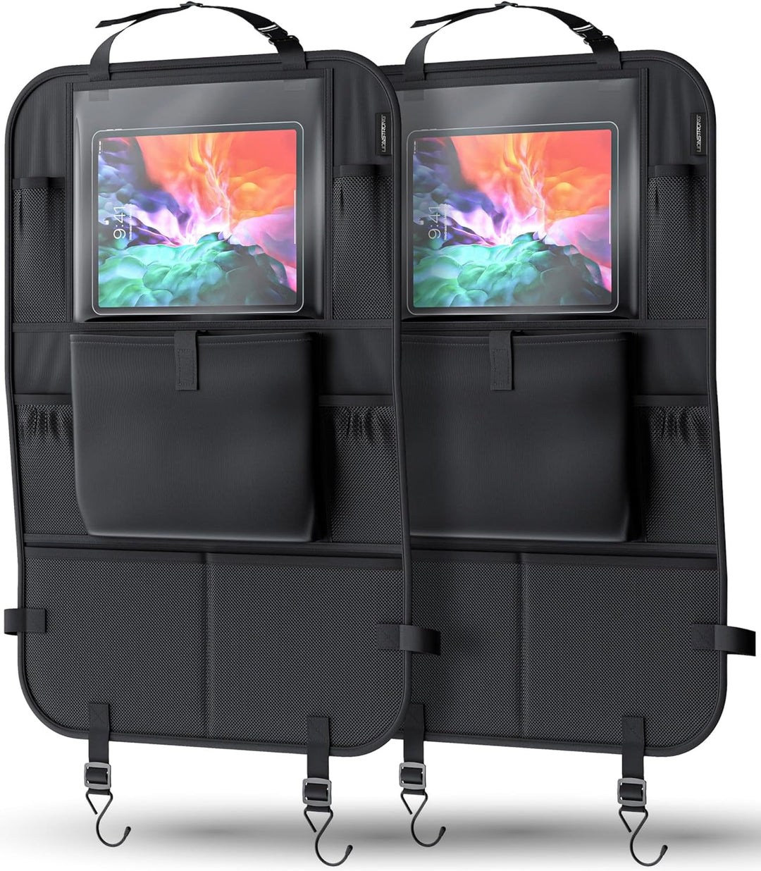 LIONSTRONG® Auto Organizer Kinder Rücksitz schwarz [WASSERDICHT] - Rückenlehnenschutz Auto Kinder un