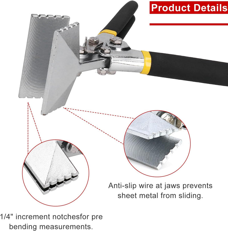 3,1 Zoll 80 mm gerader Metall-Handnäher, Blechbiegewerkzeug Entenschnabelzange, zum Biegen, Abflache