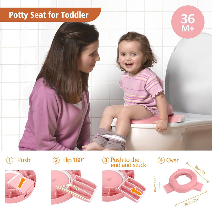 Töpfchen Toilettensitz Kinder 3 in 1 Faltbare WC Baby Potty Training Sitze AuBen Innen Tragbar Reise