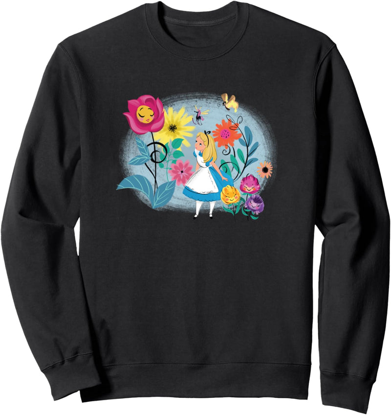 Disney Alice in Wonderland Storybook Flowers Sweatshirt