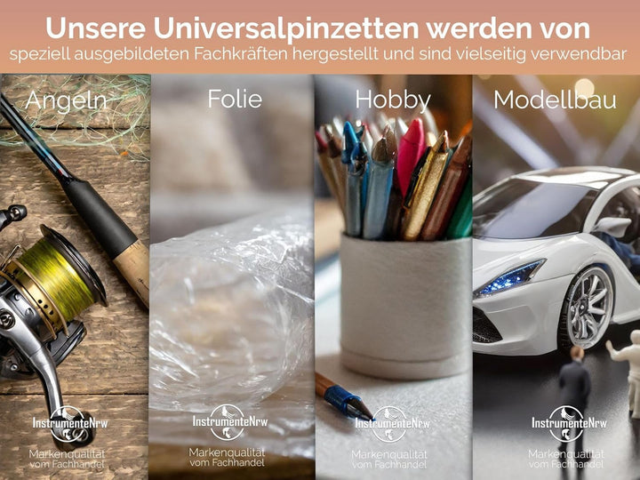 Lötpinzetten Set 2-Teilig Kreuzpinzette Klemmpinzette Technische Pinzette Gerade Gebogen Abgewinkelt