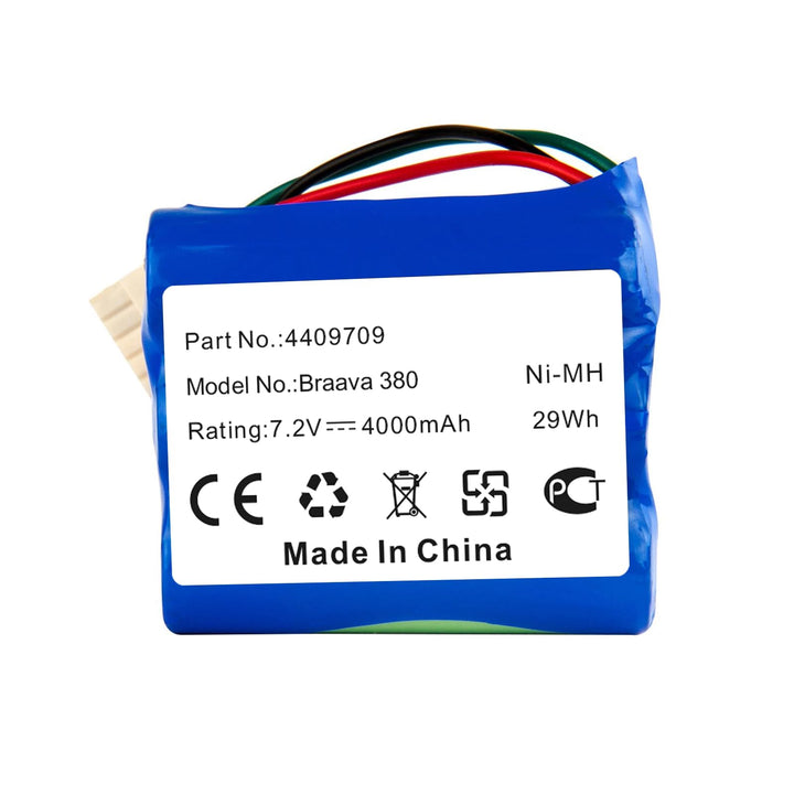 7.2 V 4000mAh 4409709 NI-MH Akku für iRobot Braava 390T, 380T, 380, Mint Plus 5200, 5200B, 5200C Sta