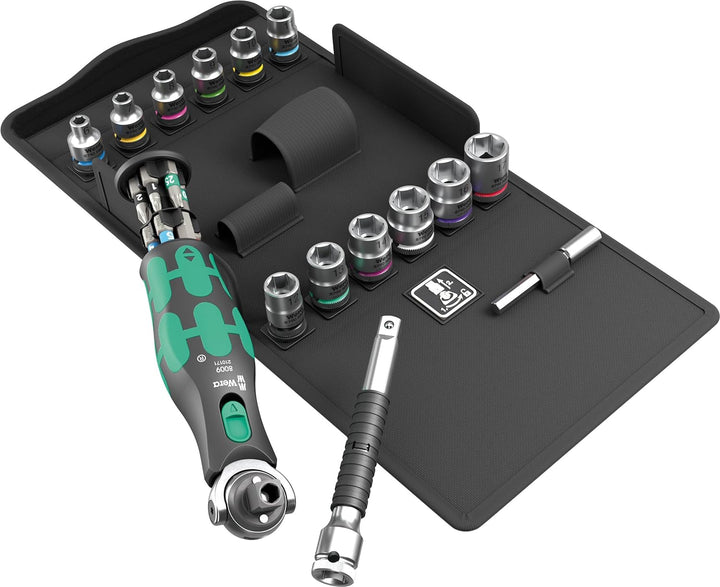 Wera 05004284001 8009 Zyklop Pocket Set 3, Knarren-Satz, 27-teilig