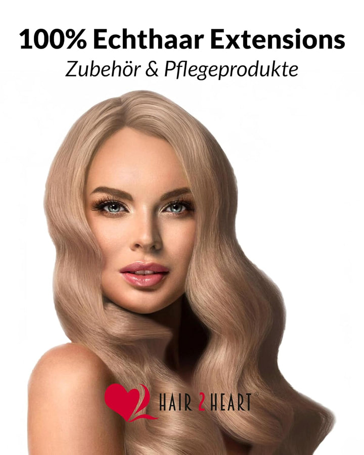 hair2heart Extensions Echthaar Bondings Glatt - 200 Strähnen 0.5g 30cm Honigblond 