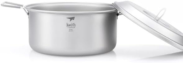 Keith Ti6018 Topf- und Pfannen-Set, Titan