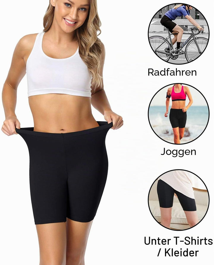 wirarpa Radlerhose Damen Kurz Baumwolle Boxershorts Unter Kleid Rock Unterhosen mit Bein Anti Scheue