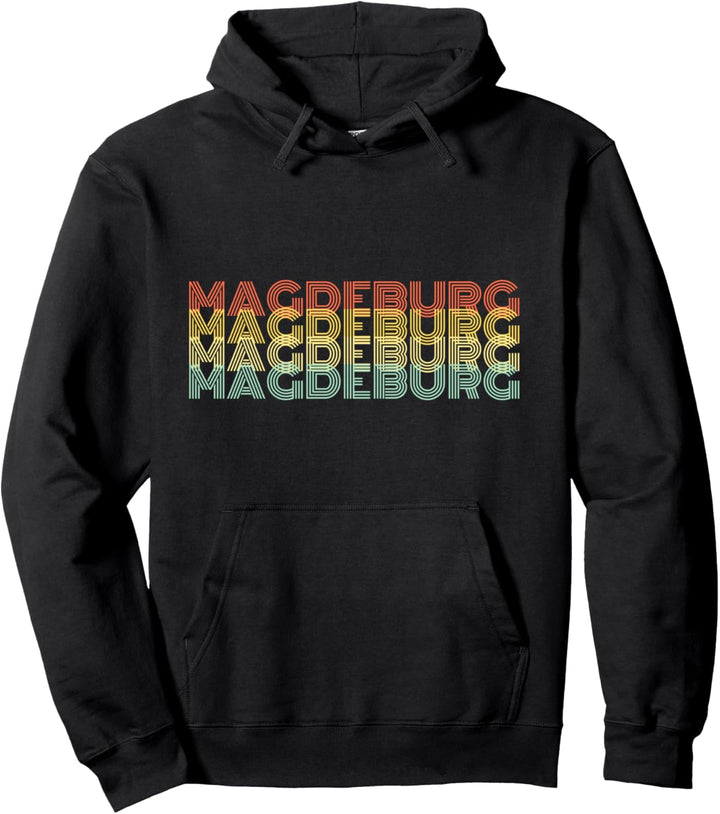 Magdeburg Stadt Heimat Retro Vintage Pullover Hoodie