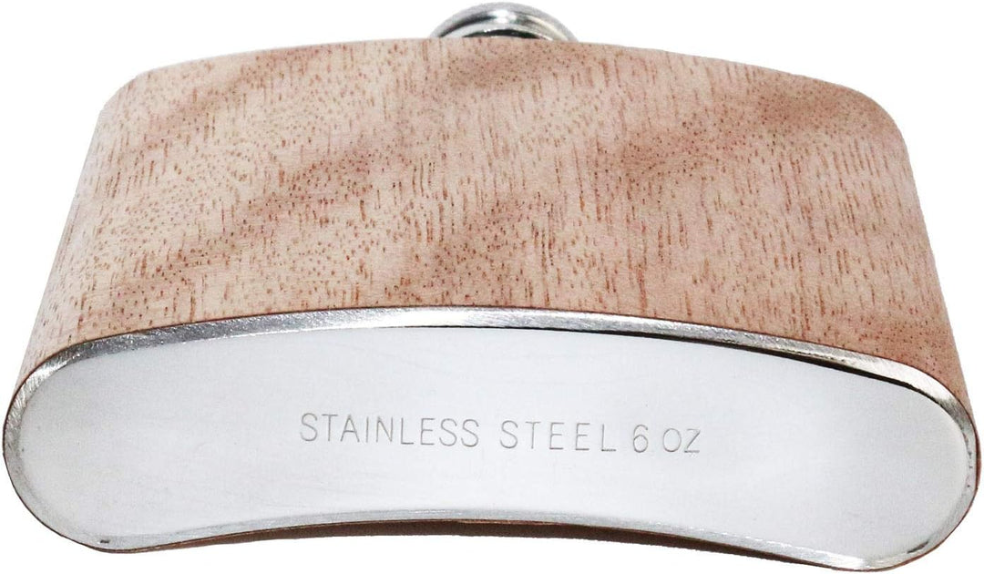 Der Berg ruft Flachmann Holz mit Gravur. Geschenk Ski fahren Flachmann Wandern Accessoires für Gipfe