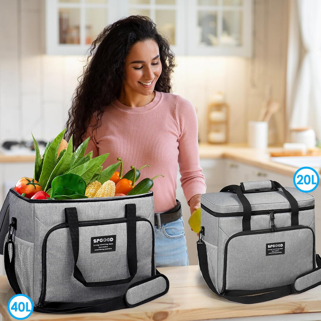 SPGOOD Kühltasche 20L Thermotasche Picknicktasche Gross Isoliert Faltbar Gefriertasche Warmhaltetasc