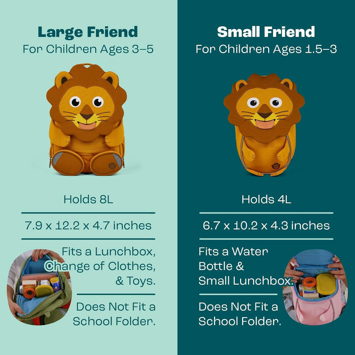 Affenzahn Kinderrucksack Grosser Freund | Kindergartenrucksack für Kinder von 3 bis 5 Jahren mit fun