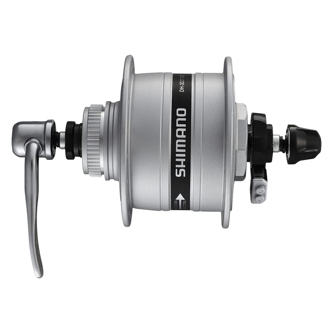 SHIMANO Unisex – Erwachsene DH-3D37 Nabendynamo, Silber, Einheit