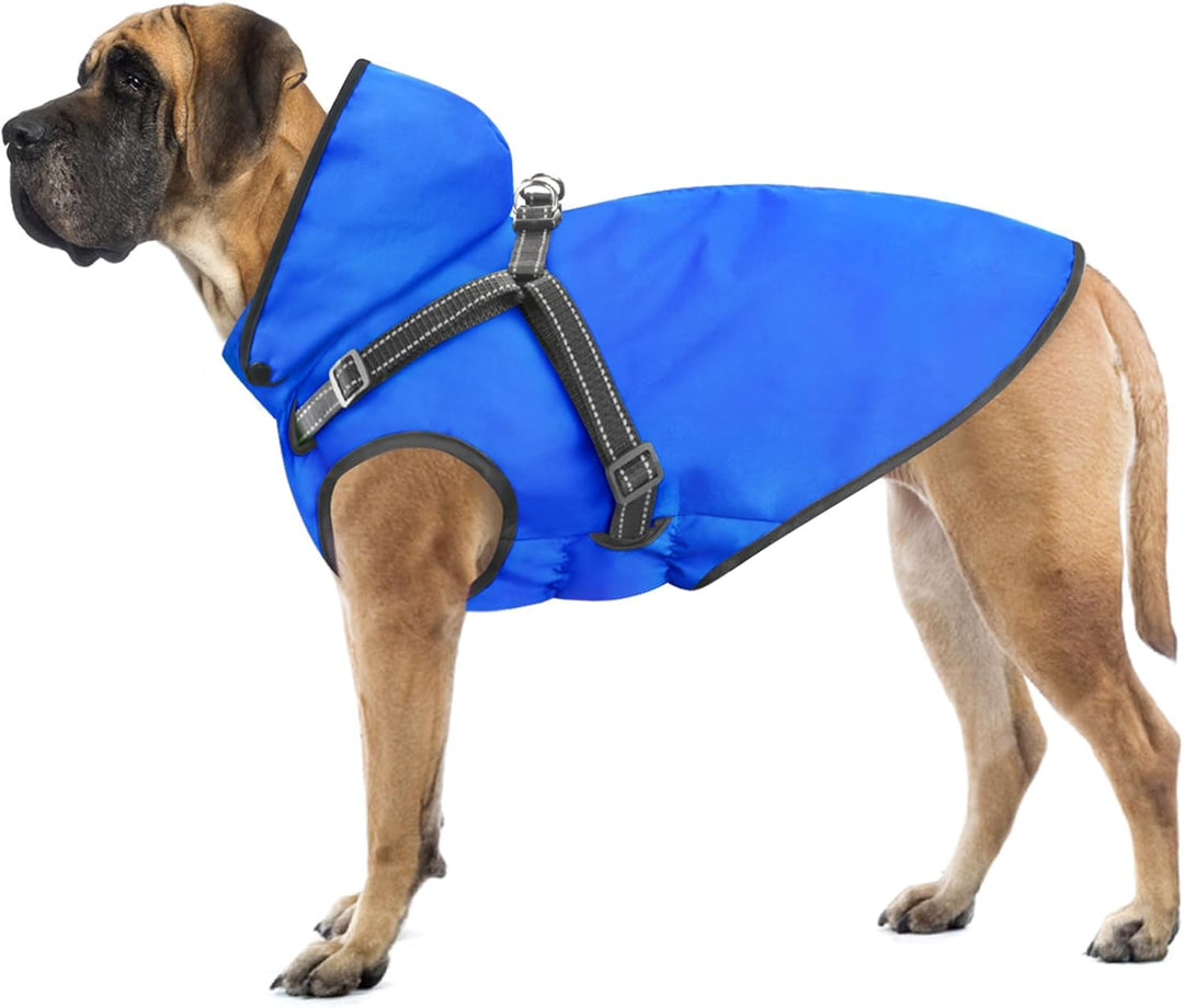 Mosucoirl Hunde Regenmantel Wasserdichter Hunde Kapuzenpullover Reflektierender Hund Regenmantel mit