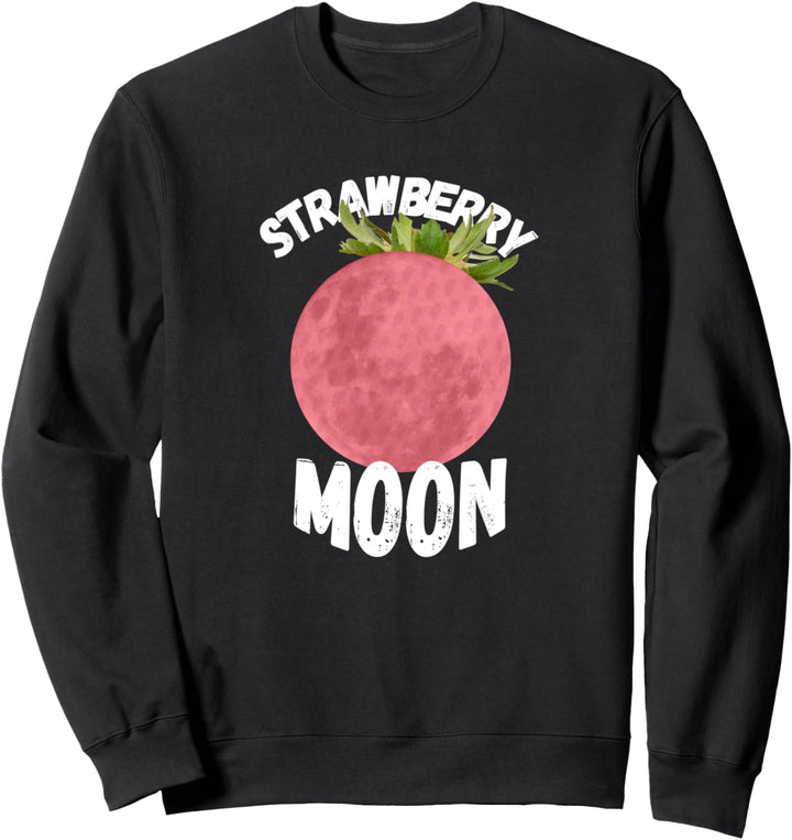 Space Full Moon Phases Strawberry Moon Sweatshirt