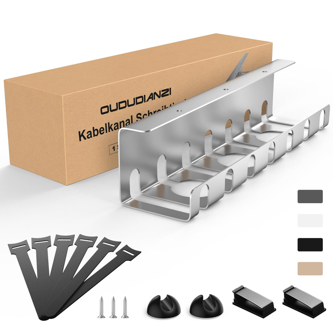 Oududianzi 1 Stück Kabelkanal Schreibtisch, Kabelführung Schreibtisch, Kabelmanagement Schreibtisch
