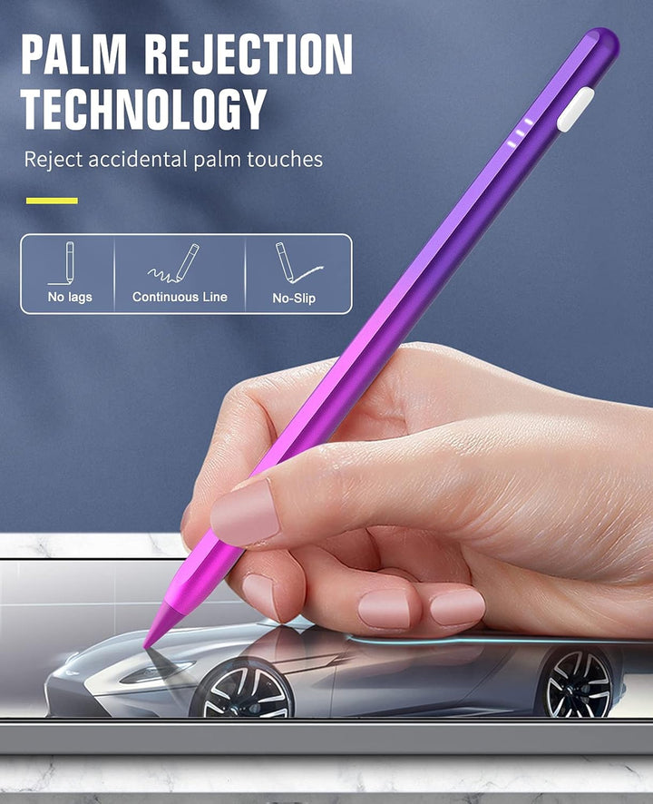 TiMOVO Stylus Pen für iPad 2nd Generation mit Palm Rejection für iPad Pro, Air, Mini, Lila Farbverla